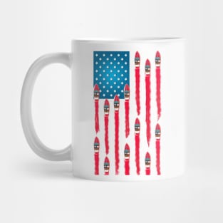 Fun Summer Speed Boat Flag Design - Patriotic 4th of July Flag Mug